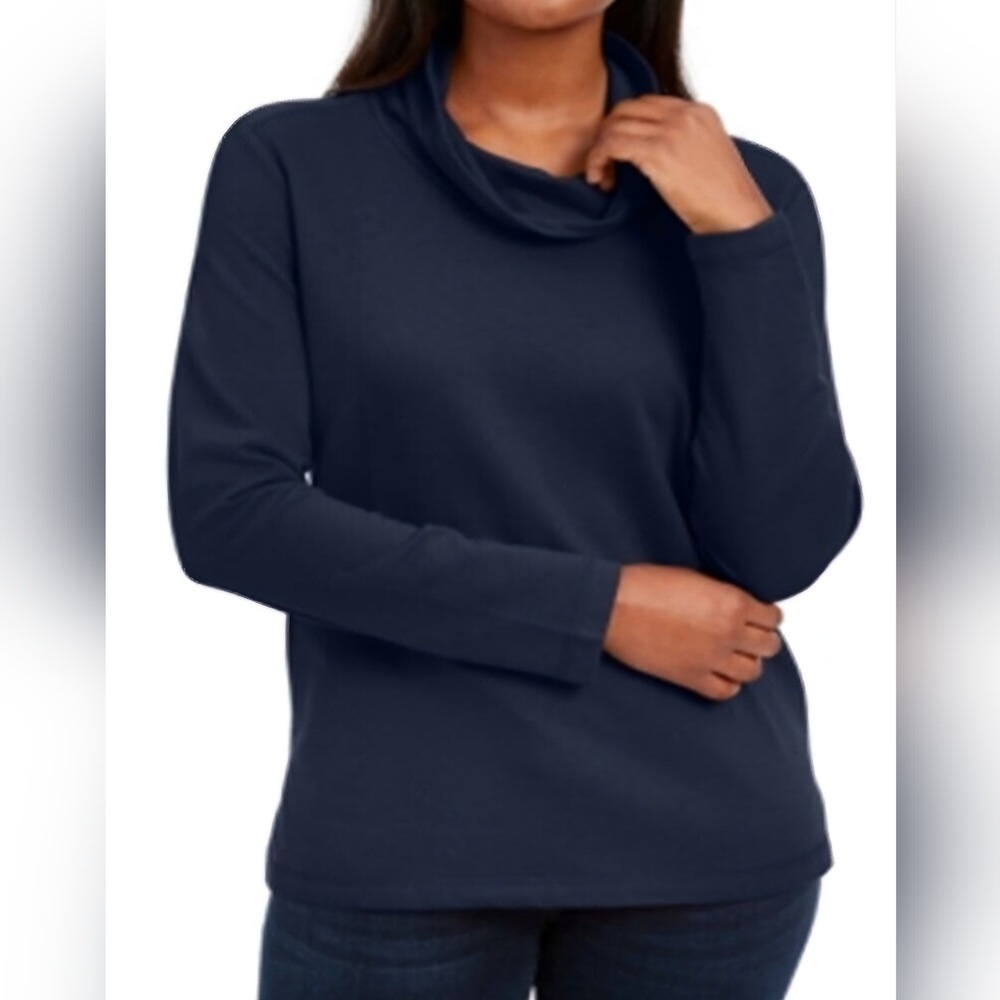 Karen Scott Women's Sport Cowlneck Top
